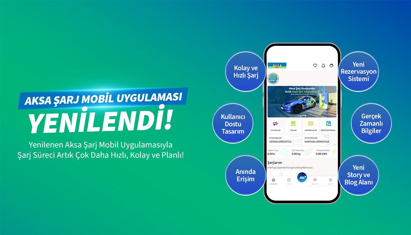 Yenilenen Mobil Uygulamamız ile Yeni Nesil Şarj Deneyimi Artık Cebinizde!